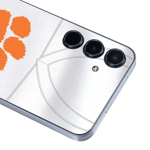 Clemson University White Jersey Galaxy A55 5G Skin